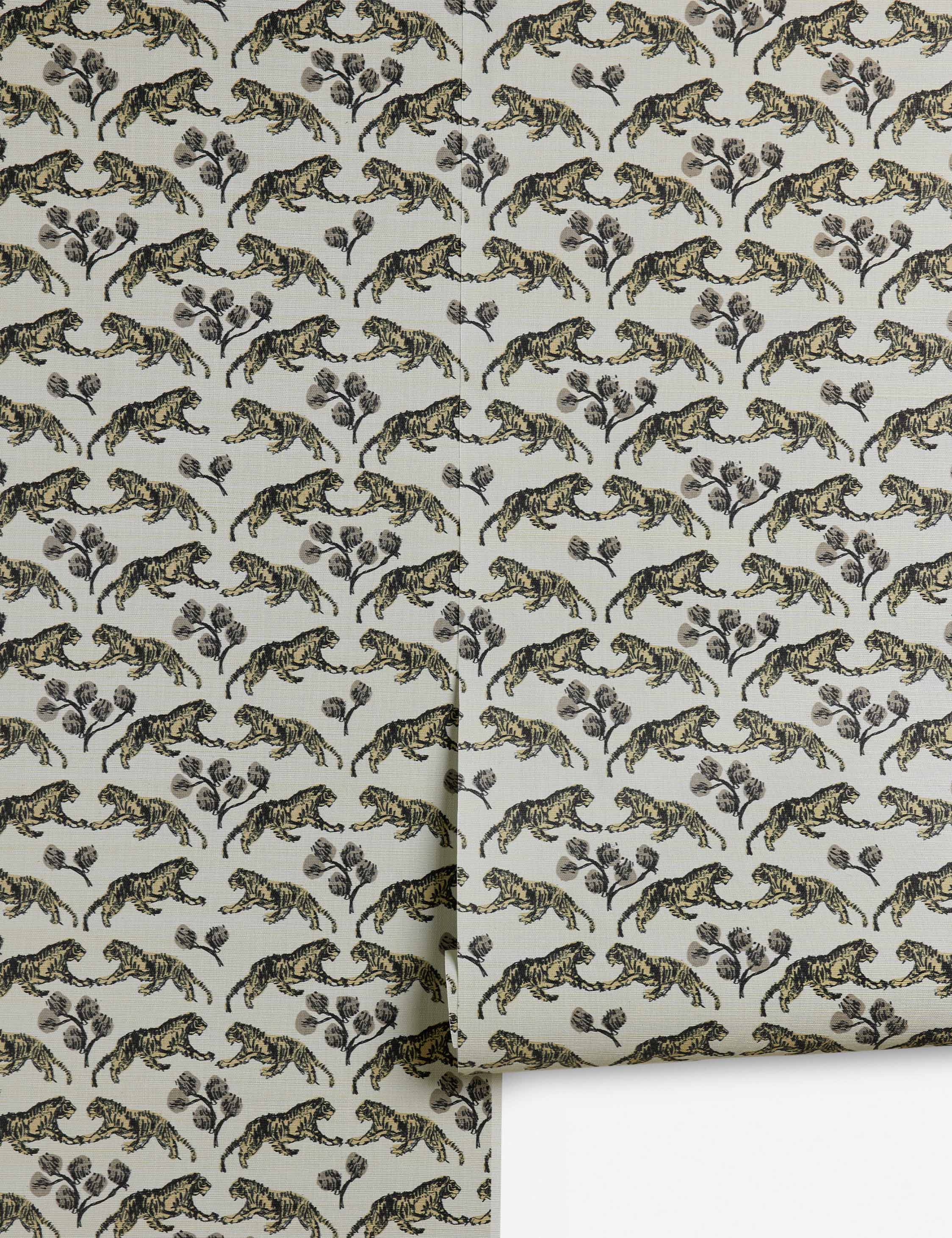 Tiger Grasscloth Wallpaper by Sarah Sherman Samuel, Ivory - Swatch
