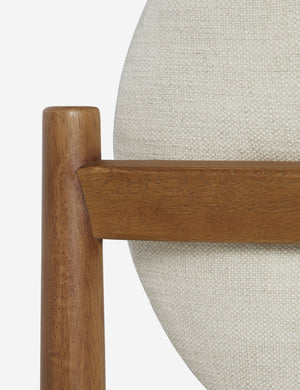 Close up of the frame of the Truett modern dining chair.