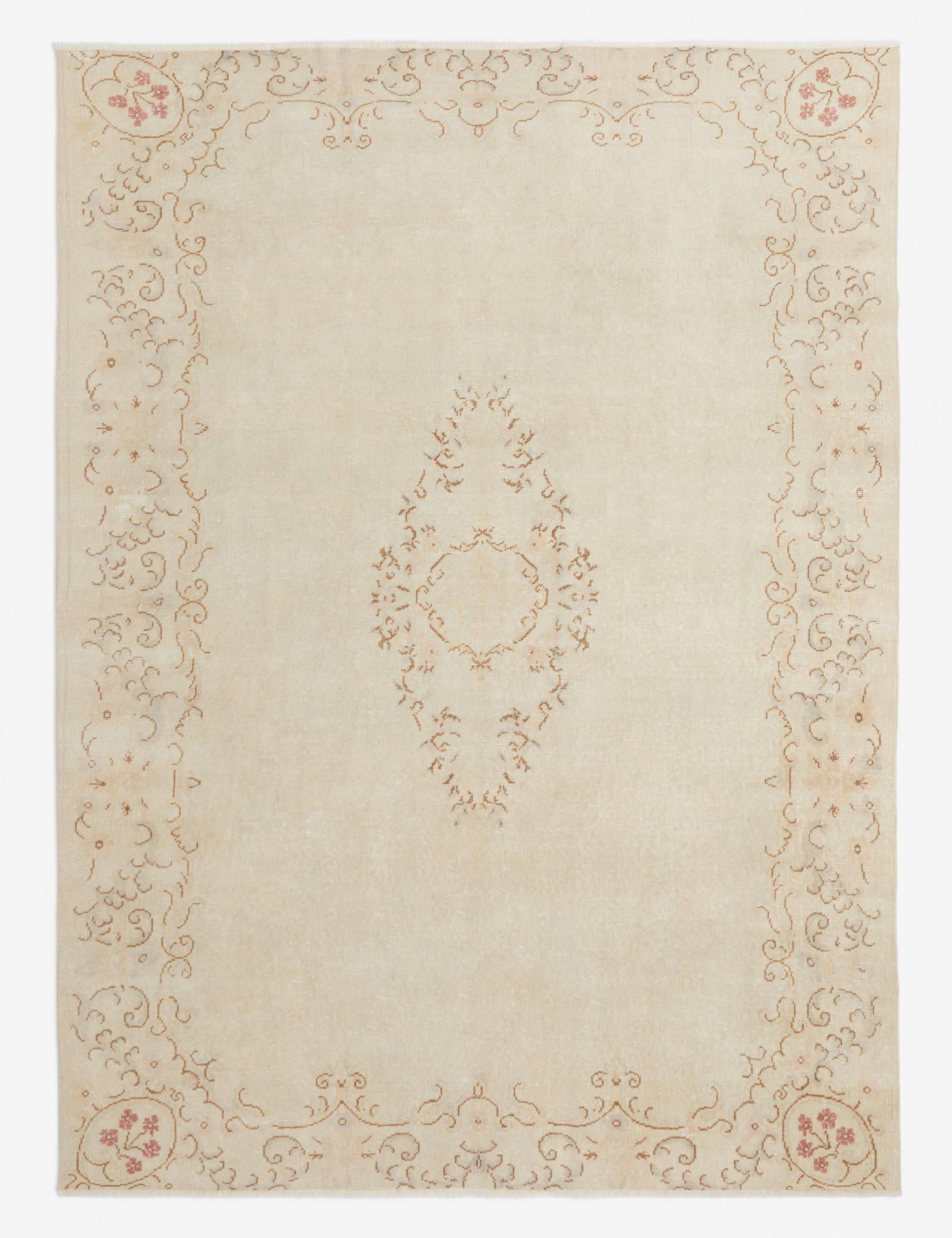 Vintage Turkish Hand-Knotted Wool Rug No. 272, 7'10" x 10'10"
