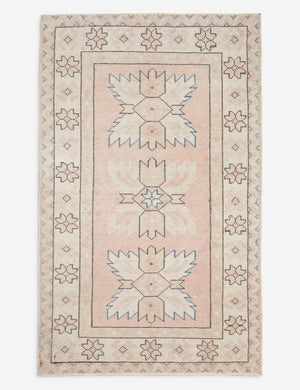 Vintage Turkish Hand-Knotted Wool Rug No. 259, 3' x 4'7