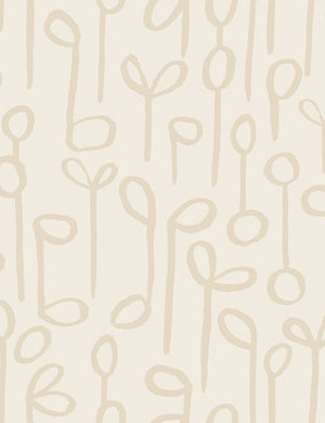 Seedlings Wallpaper by Susan Hable Swatch, Natural