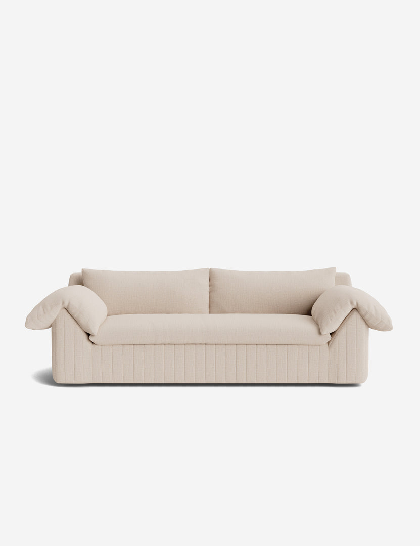 #color::talc-performance-linen #size::97.5-w | Yucca relaxed profile wide arm sofa by Carly Cushnie.