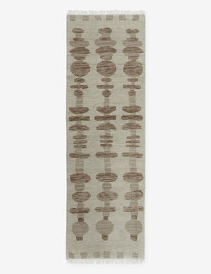 Yana hand-knotted organic pattern wool runner rug.