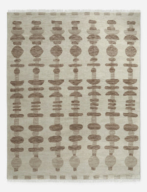 Yana hand-knotted organic pattern wool rug.