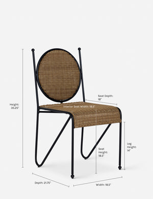 Open Box: Ziggy Outdoor Dining Chair, Natural by Sarah Sherman Samuel