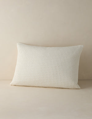 Zuma white waffle weave sham by pom pom at home