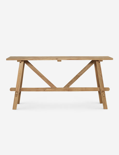| Arlene craftsman-style antiqued teak wood console table 