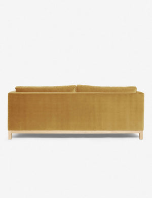 Back of the Goldenrod Velvet Hollingworth Sofa