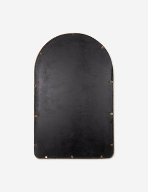 Rear view of the Shashenka arched wall mirror with golden frame