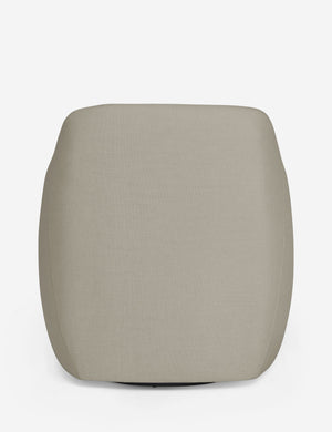 Back of the Tobi Flax linen swivel chair