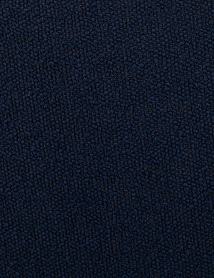 Swatch of Margie rounded barrel swivel accent chair in navy