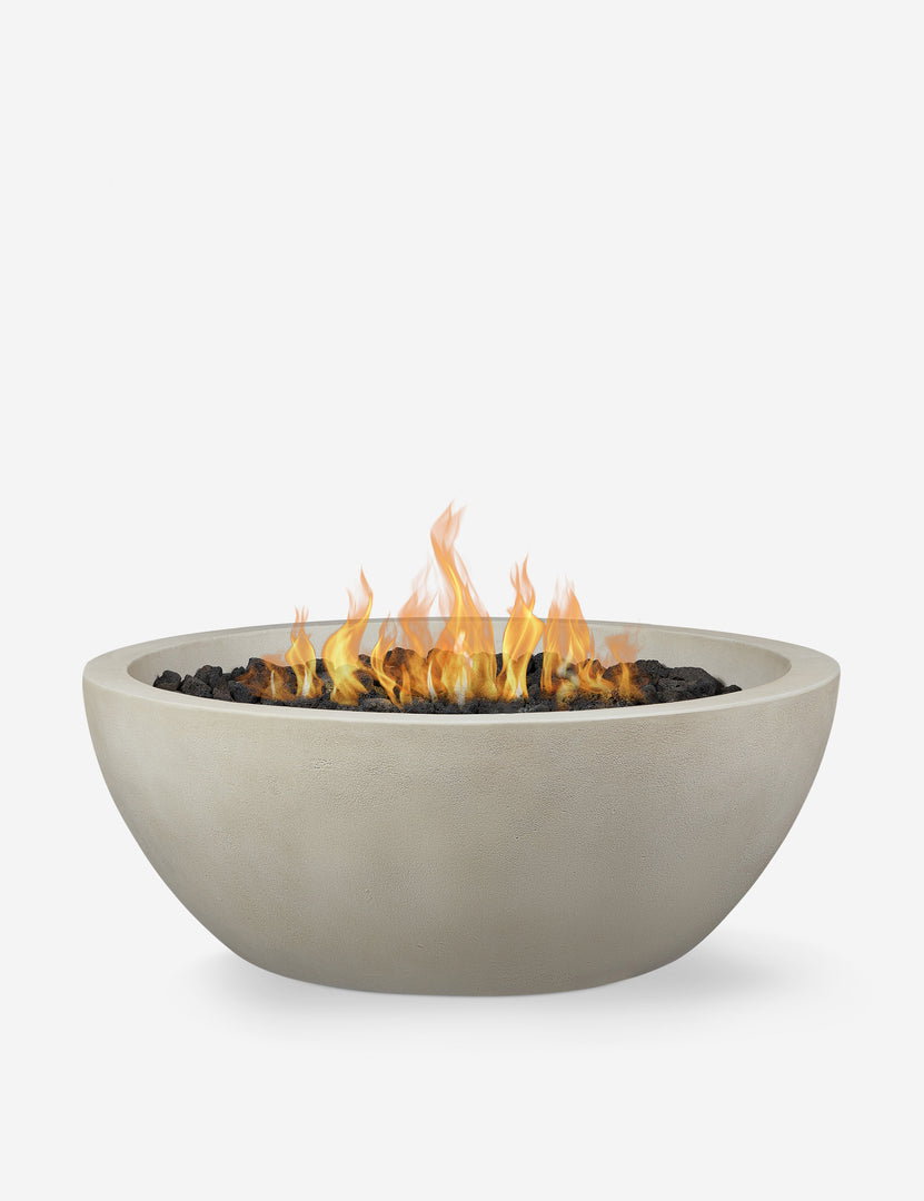 #color::fog #size::38- #configuration::propane | Benno fog 38 inch propane round fire bowl with glass fiber and reinforced concrete 