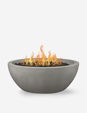 Benno shade 38 inch propane round fire bowl with glass fiber and reinforced concrete