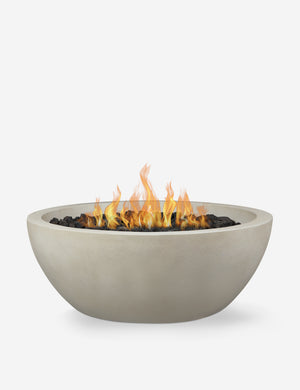 Benno fog 38 inch propane round fire bowl with glass fiber and reinforced concrete