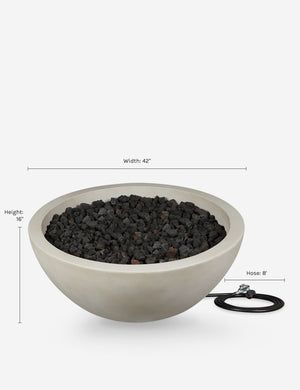Dimensions on the Benno fog 42 inch round fire bowl