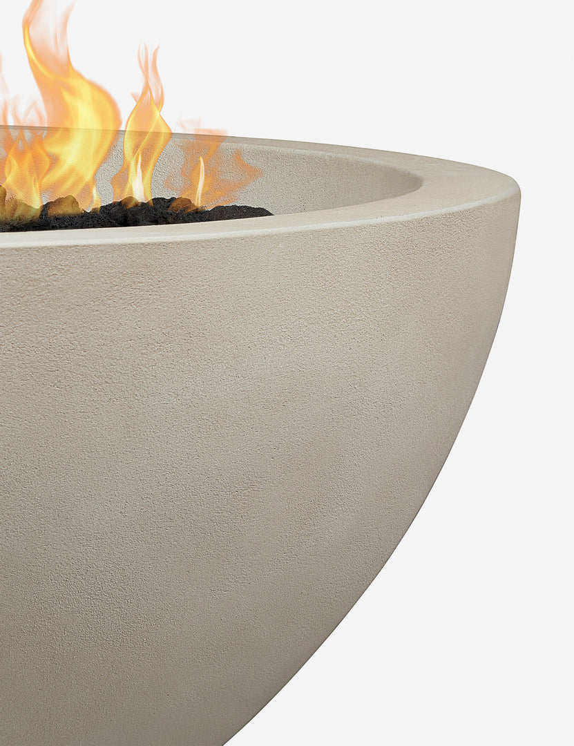 #color::fog #size::42- #configuration::propane | Side of the Benno fog round fire bowl