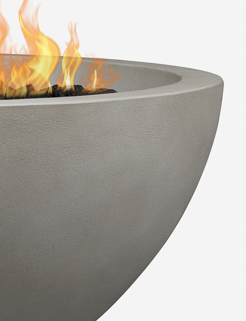 #color::shade #size::42- #configuration::propane | Side of the Benno shade round fire bowl