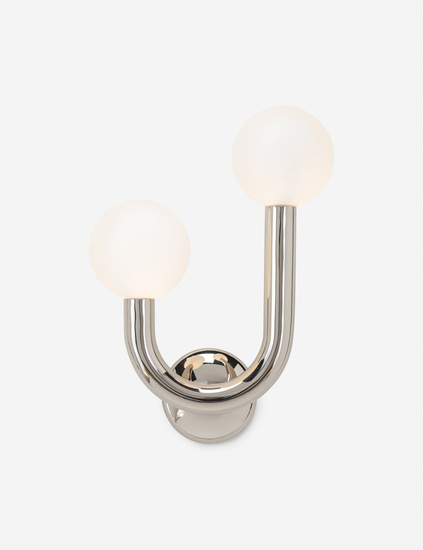 #color::polished-nickel #size::left-facing  | Polished nickel left-facing Happy Sconce by Regina Andrew