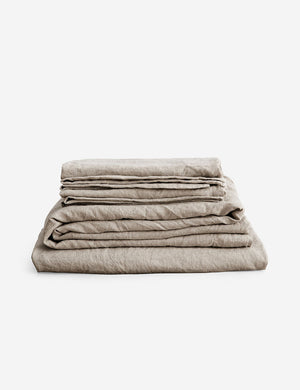 European Flax Linen natural Sheet Set by Cultiver