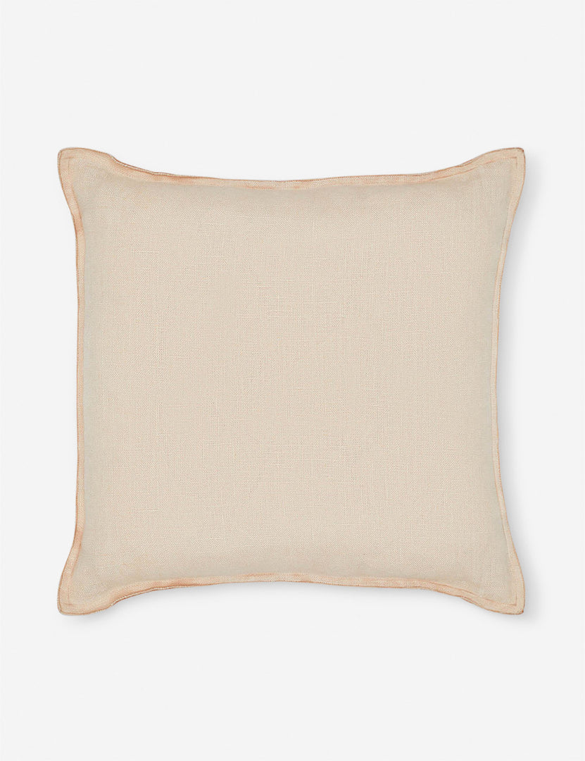 #color::blush #style::square | Arlo Blush pink flax linen solid square pillow