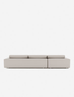 Back of the Mackenzie cloud white linen left-facing sectional sofa