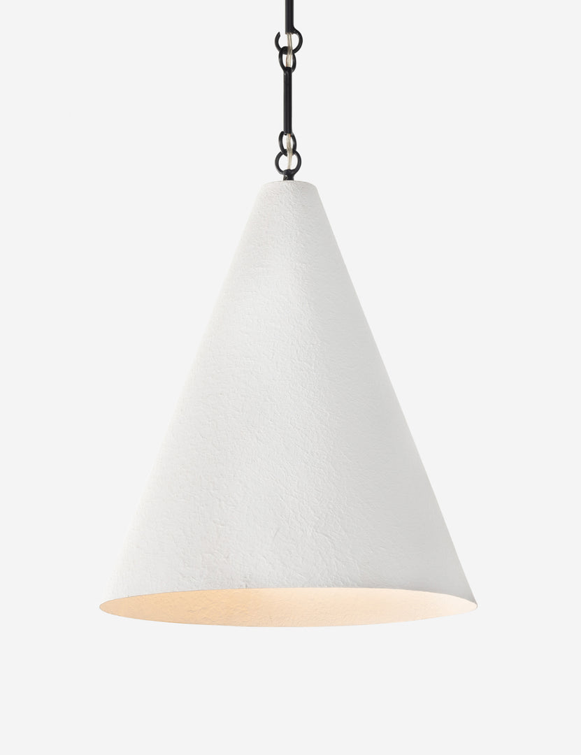 #size::19.5-dia #color::white | Shade of the Ashwin sleek cone pendant light.