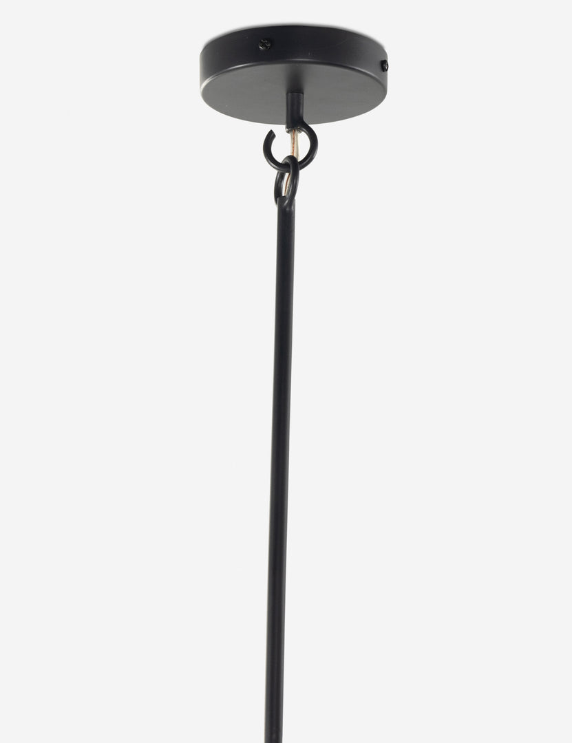 #size::19.5-dia #color::white | Hardware of the Ashwin sleek cone pendant light.