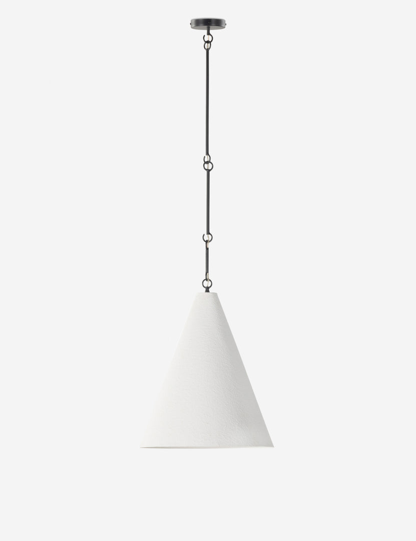 #size::19.5-dia #color::white | Ashwin sleek cone pendant light.