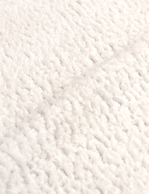 The cream sherpa fabric