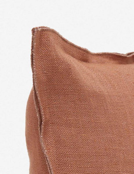 #color::rust #style::square | Corner of the arlo rust orange square pillow