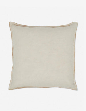 Arlo Light Natural flax linen solid square pillow
