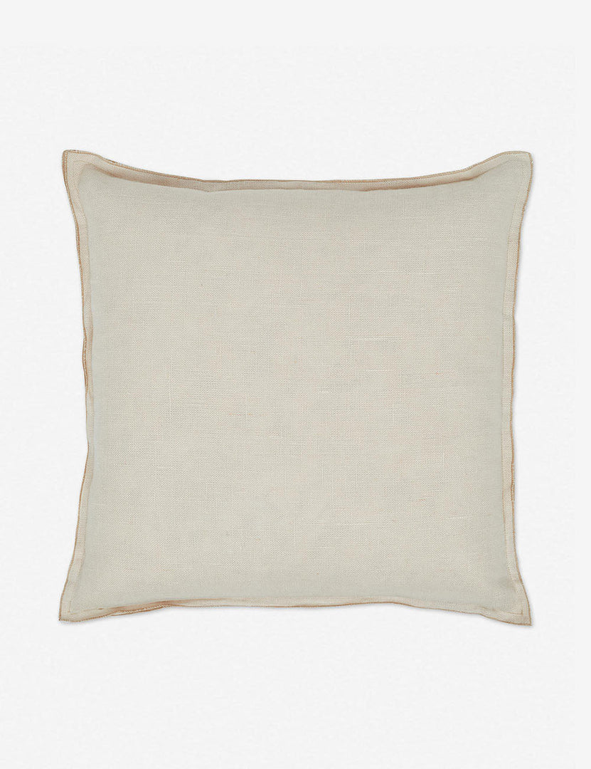 #color::light-natural #style::square #fill type::with-feather-down-insert #fill type::pillow-cover-only | Arlo Light Natural flax linen solid square pillow