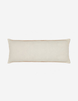Arlo Light Natural flax linen solid long lumbar pillow