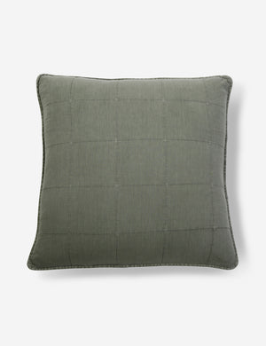 Antwerp Large Quilted Euro moss green Sham by Pom Pom at Home