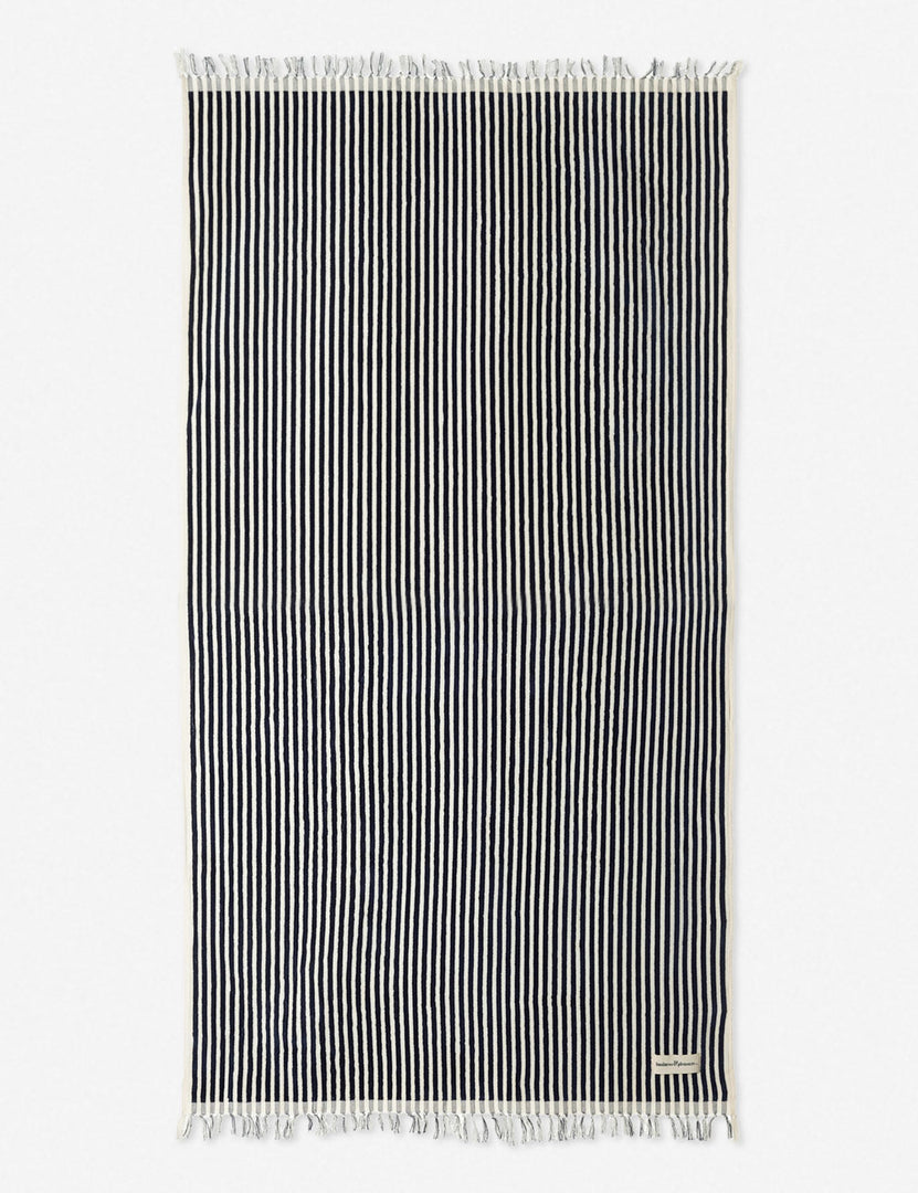 #color::navy-stripe #style::navy-stripe | Navy and white striped Beach Towel by Business & Pleasure Co.