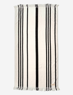 Black and white striped Beach Towel by Business & Pleasure Co