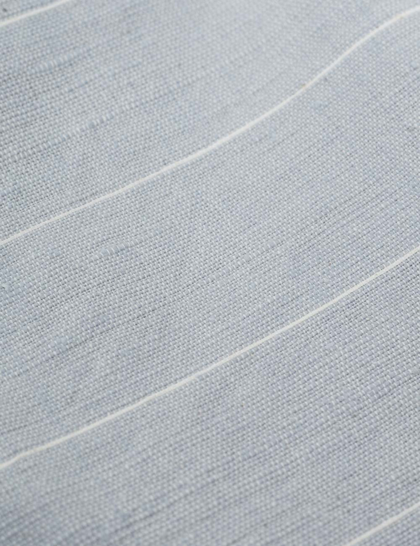 #color::light-gray | Close-up of the striped pattern on the Melkam light gray Hand Towel by Bolé Road Textiles 