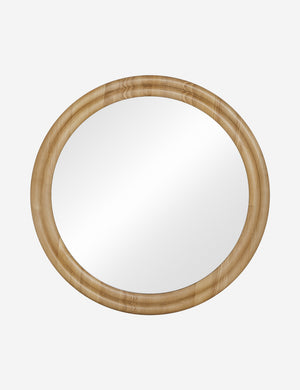 Bourdon Double-Framed Natural Ash Round Mirror