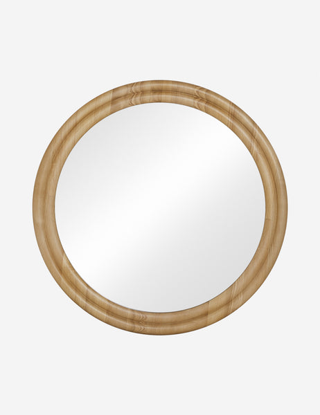 #color::natural | Bourdon Double-Framed Natural Ash Round Mirror