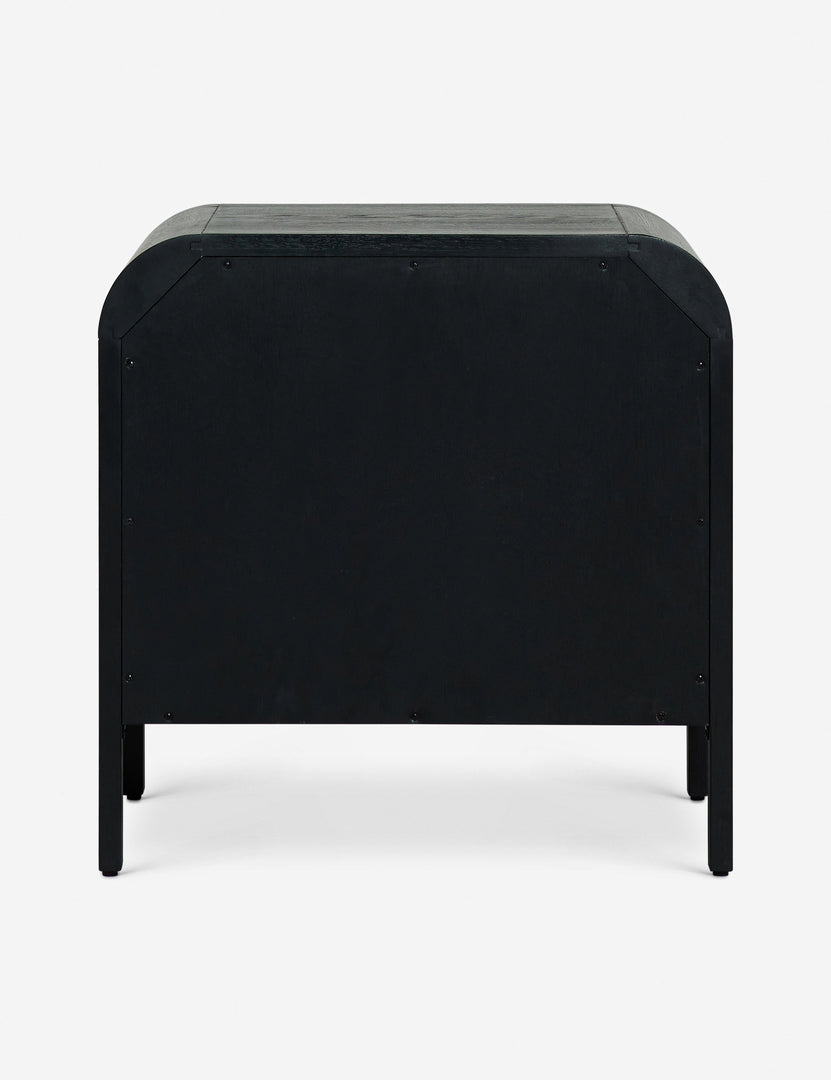 #color::black | Back of the Brooke one drawer black nightstand