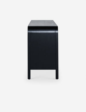 Side of the Brooke black solid oak sideboard