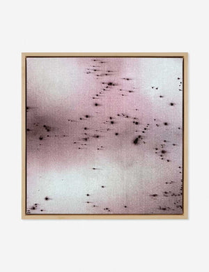 Neutral Abstract No. 37 purple-toned Wall Art in a maple frame by Visual Contrast