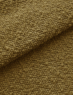 The Ochre Boucle fabric on the Deva platform bed