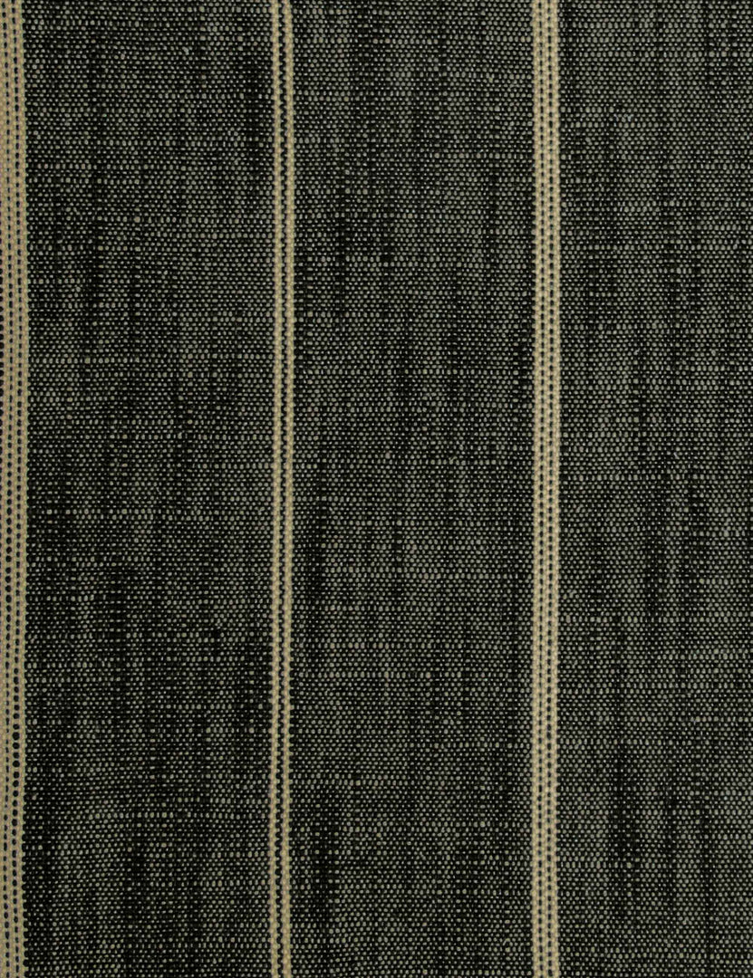 #color::peppercorn-stripe #size::twin #size::full #size::queen #size::king #size::cal-king | The Peppercorn Stripe fabric on the Deva platform bed