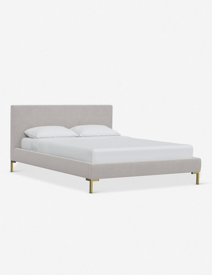 #color::mineral-velvet #size::twin #size::full #size::queen #size::king #size::cal-king | Angled view of the Deva Mineral Velvet platform bed