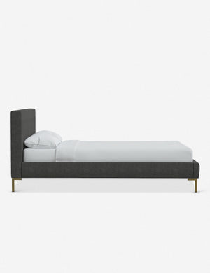 Side of the Deva Steel Velvet platform bed