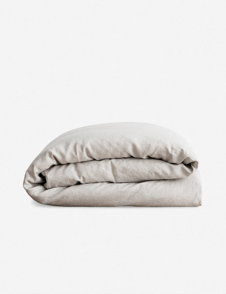 #color::smoke-gray #size::king #size::queen | European Flax Linen smoke gray Duvet Cover by Cultiver