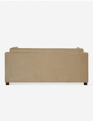 Back of the Lotte camel velvet queen-sized sleeper sofa