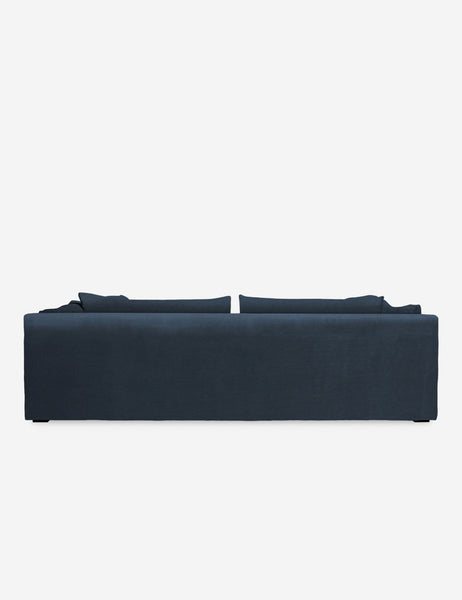 #color::blue-velvet #size::108-W #size::96-W #size::84-W #size::72-W | Back of the Cashel Blue Velvet Sofa