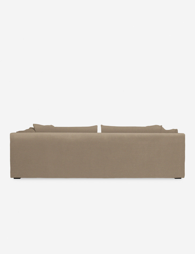 #color::oatmeal-velvet #size::108-W #size::96-W #size::84-W #size::72-W | Back of the Cashel Oatmeal Velvet Sofa